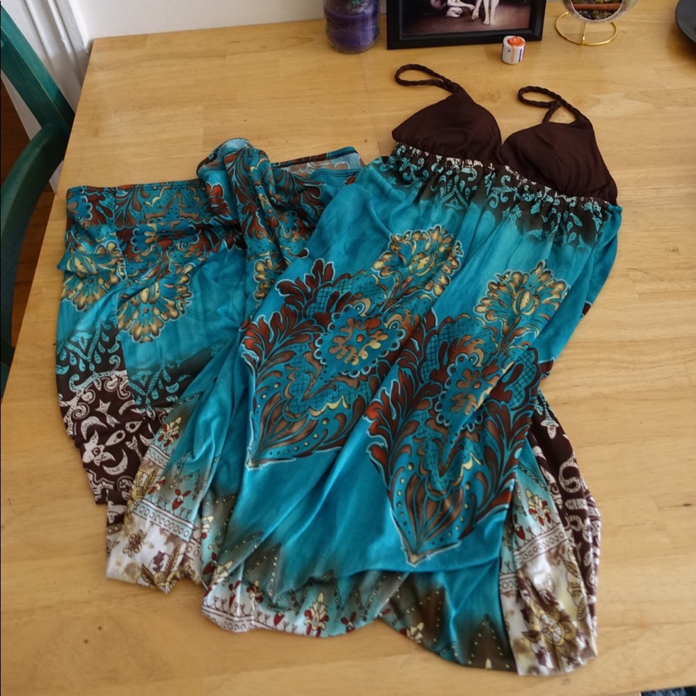 Long maxi hippie boho dress. Size 4